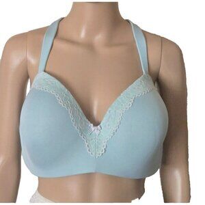 Cacique Lightly Lined T-Shirt No Wire light green Bra Size 42D